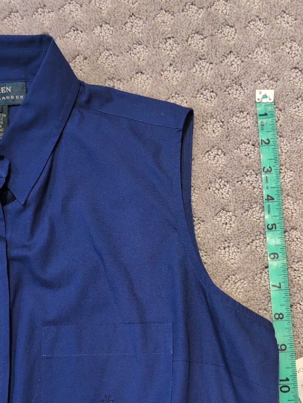 Ralph Lauren Sleeveless Button-down Shirt NWT - Picture 9 of 9